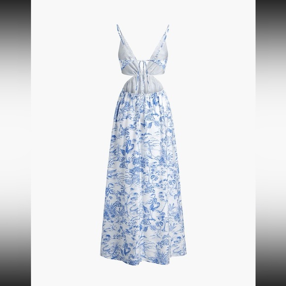 Toile de jouy open back long Dress!! - Picture 5 of 5